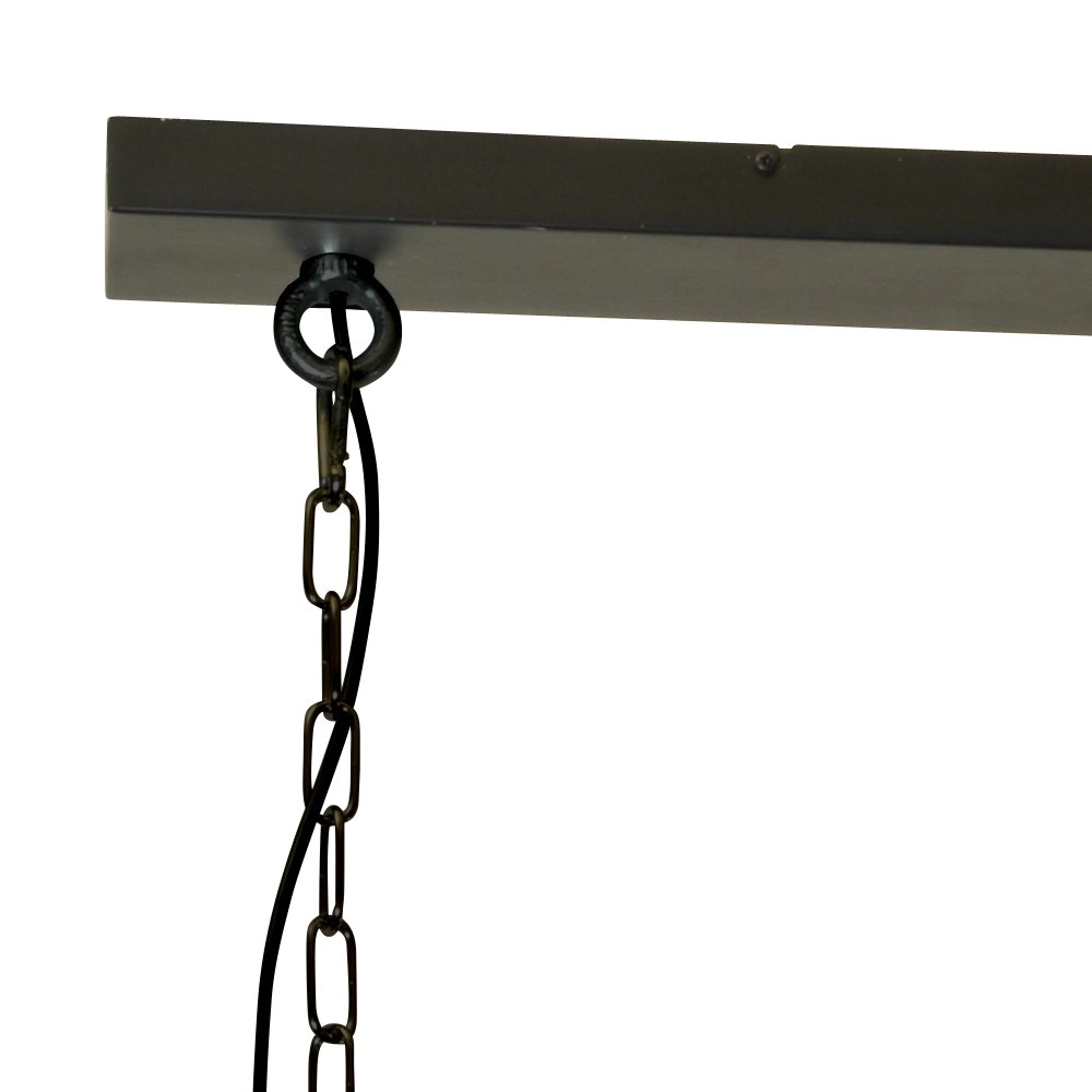Stoere eettafel hanglamp Industria 2x27 Bud 2-lichts zwart met betongrijs Masterlight 8718121229300