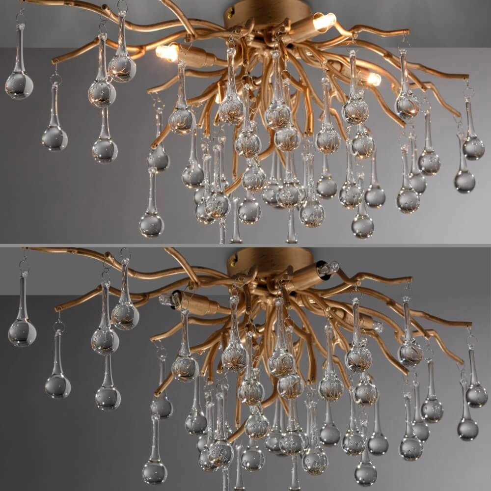 Kroonluchter Icicle messing 60cm Paul Neuhaus 4012248352069