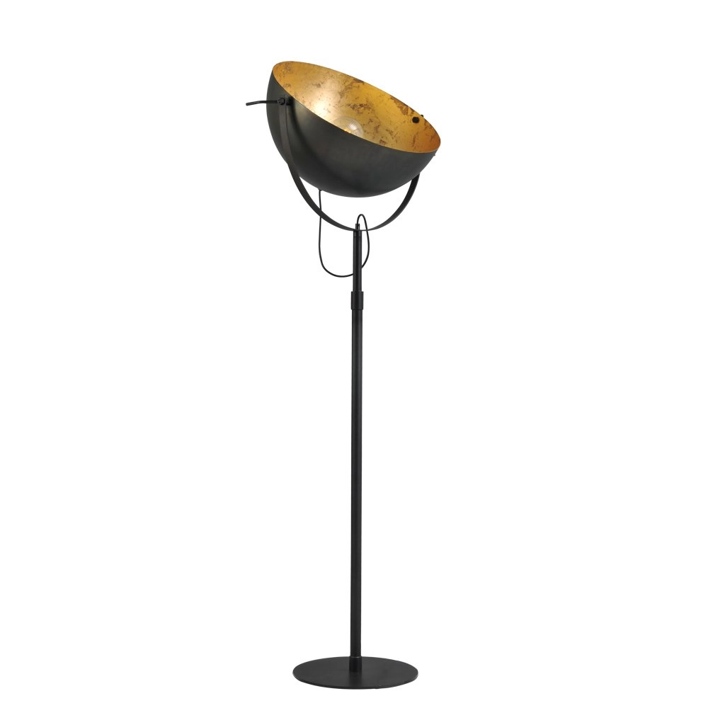 Vloerlamp Industria 180 gunmetal met goud Vloerlamp Industria 180 gunmetal met goud