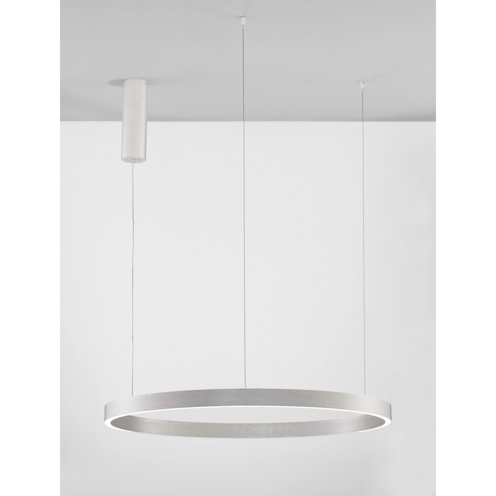 Design hanglamp Elowen zilvergrijs Ø 80cm Design hanglamp Elowen zilvergrijs Ø 80cm