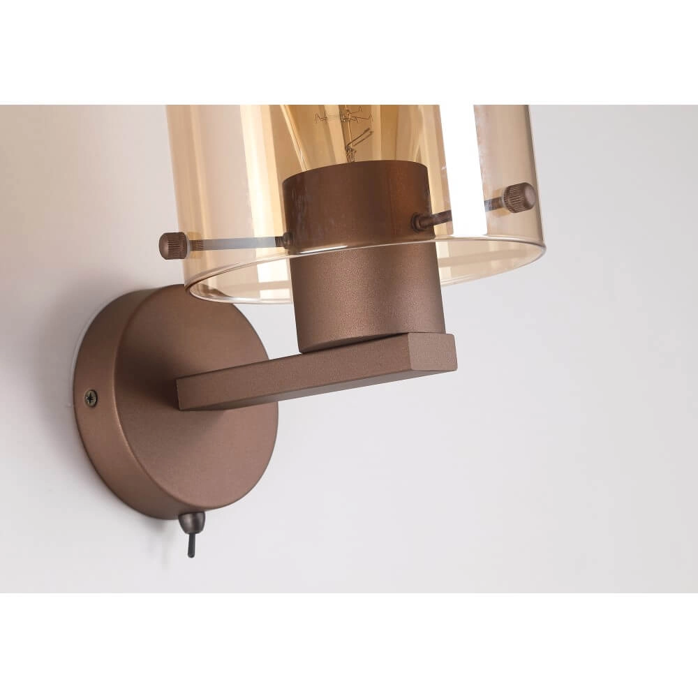 Wandlamp Sweden mocha bruin Searchlight 5053423272023