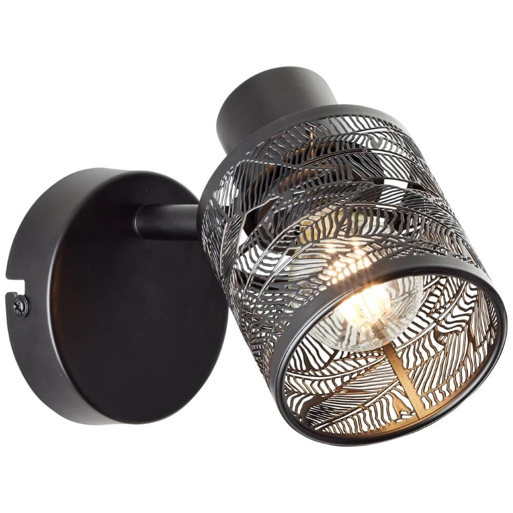 Zwart wandlampje Bano Brilliant 4004353413469