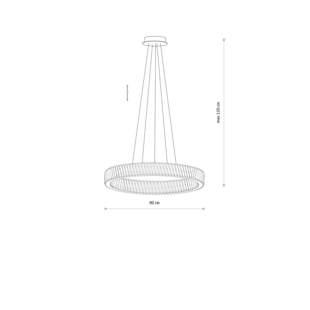 Kroonluchter Luxora Led Ø 80cm kristal Lyora 5903139117067