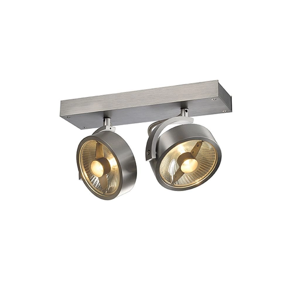 Design spots Kalu 2 QPAR111 2-lichts metaalgrijs
