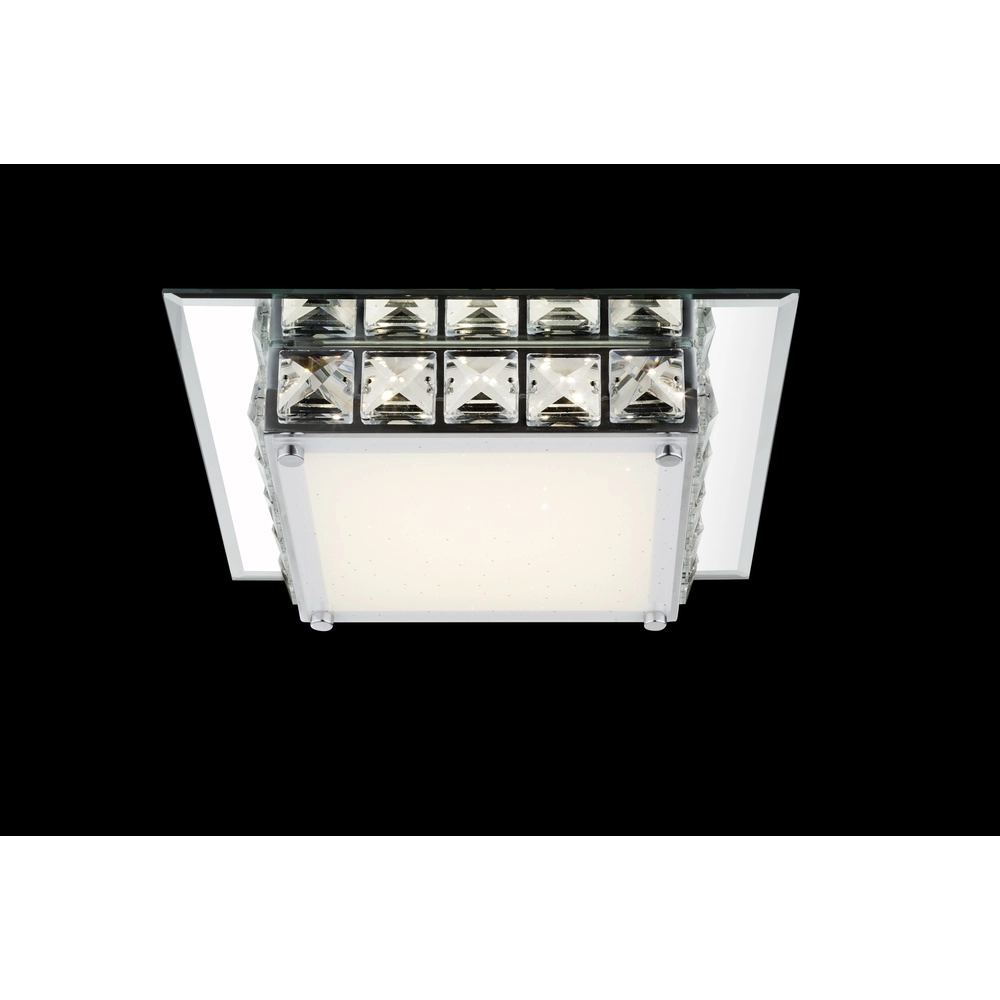 Vierkante plafondlamp Margo chroom Globo 9007371324705