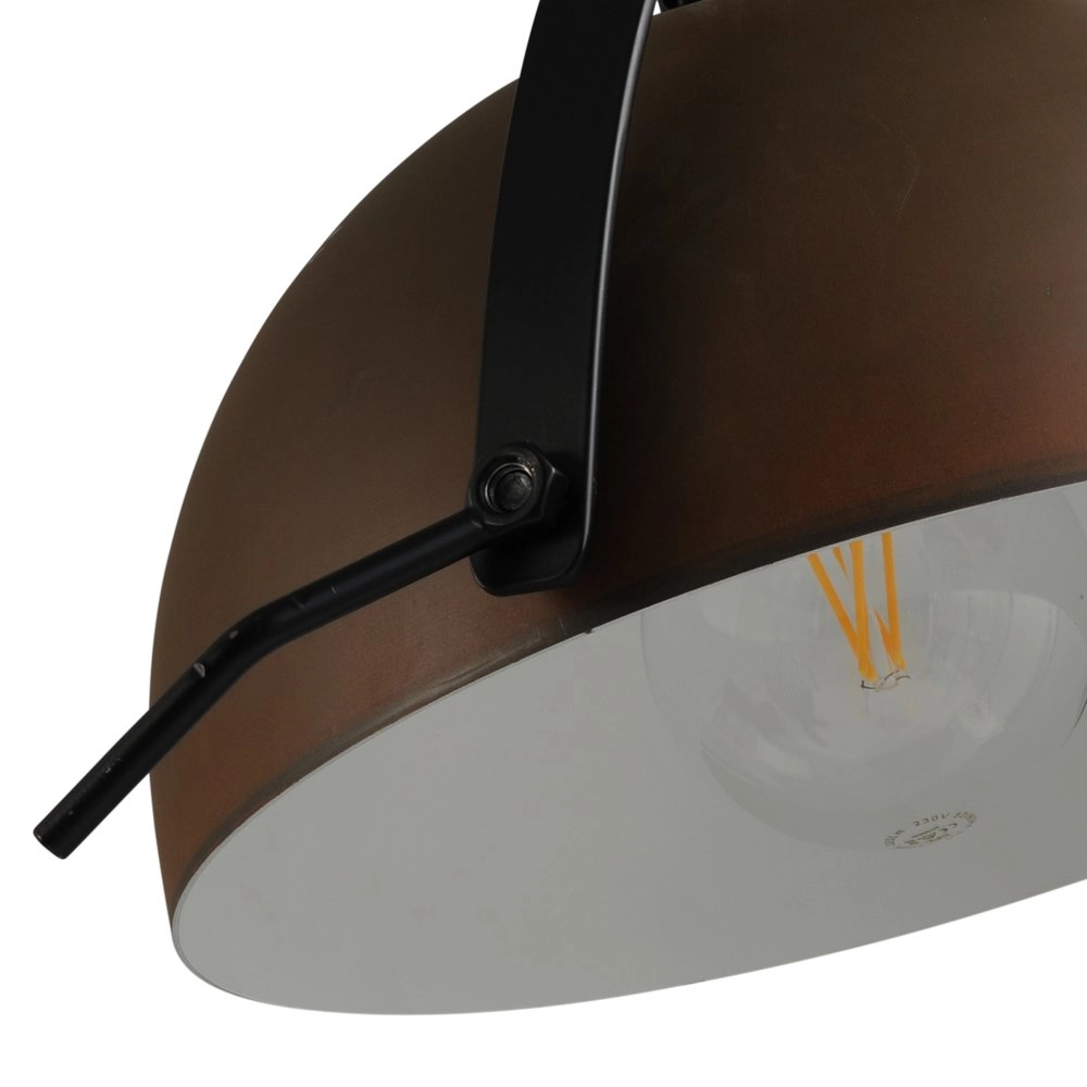 Landelijke plafondlamp Larino 30 roestbruin met wit Masterlight 8718121236346