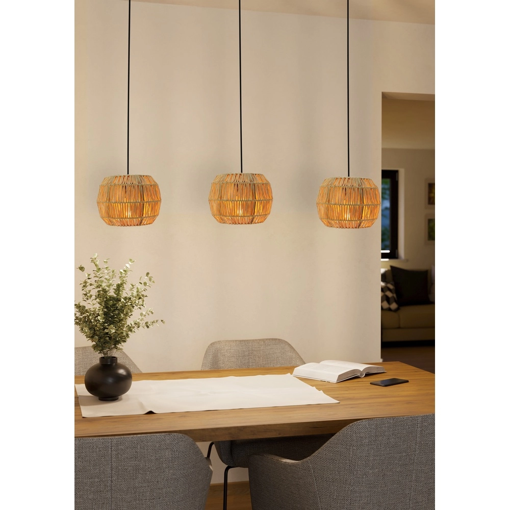 Rotan hanglamp Sheldon 3-lichts Eglo 9008606359790