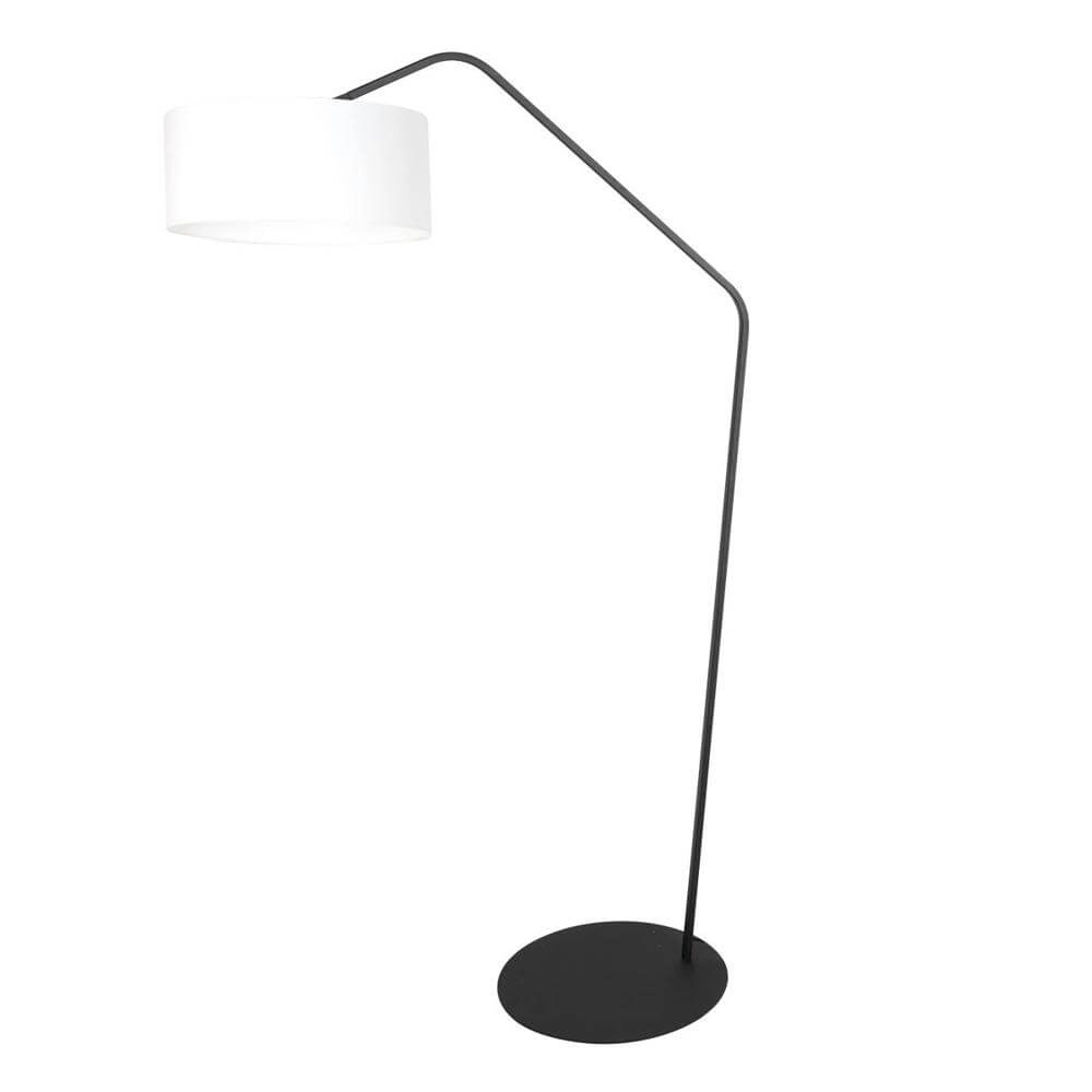 Vloerlamp Zig-Zag zwart met witte kap Ø 50cm Steinhauer 8712746179255