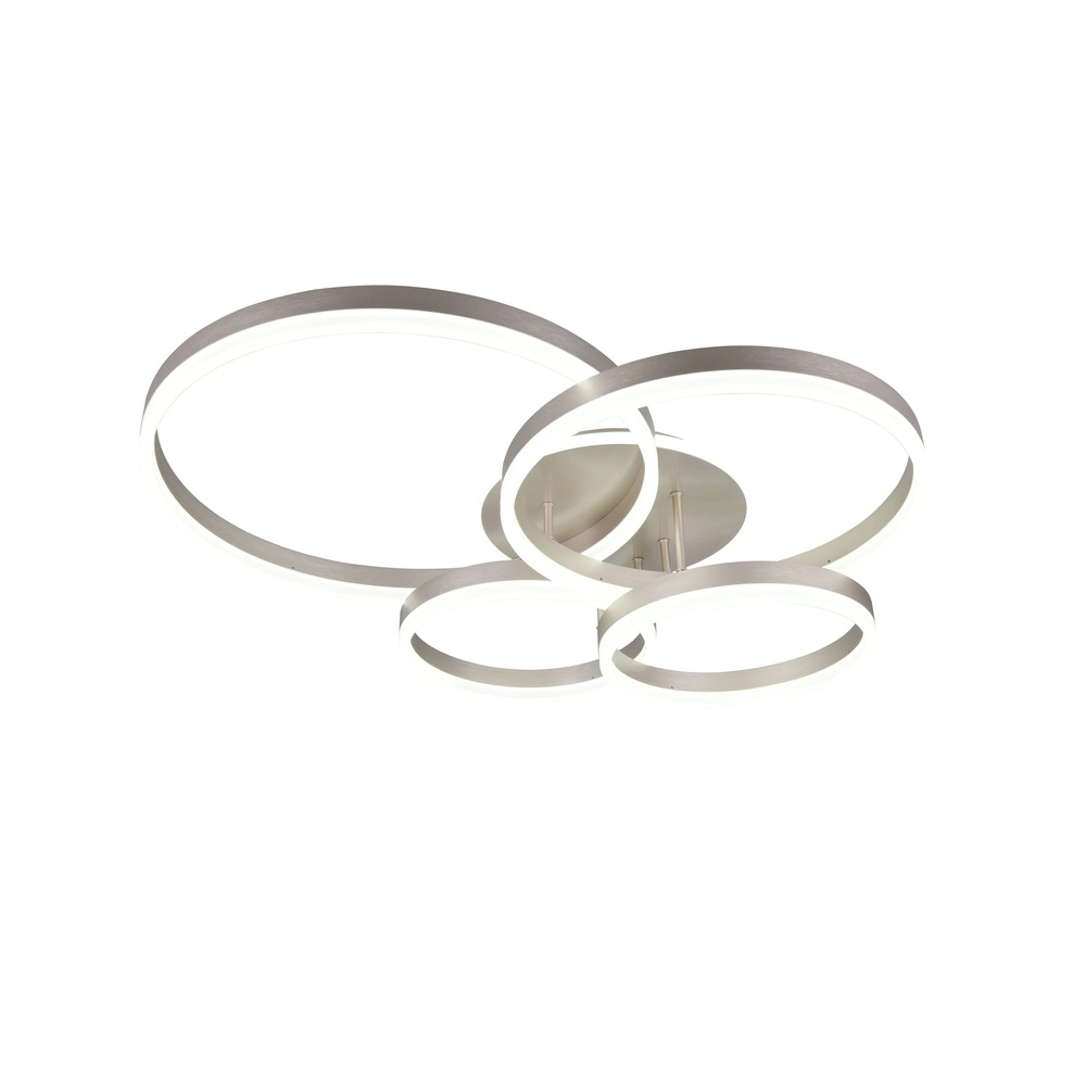 Plafondlamp Drake nikkel modern Trio 4017807657821