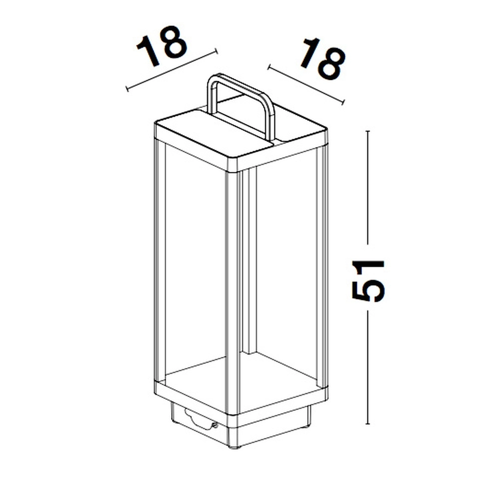 Solar tafellamp Bali 51cm antraciet Lyora 5212017428660