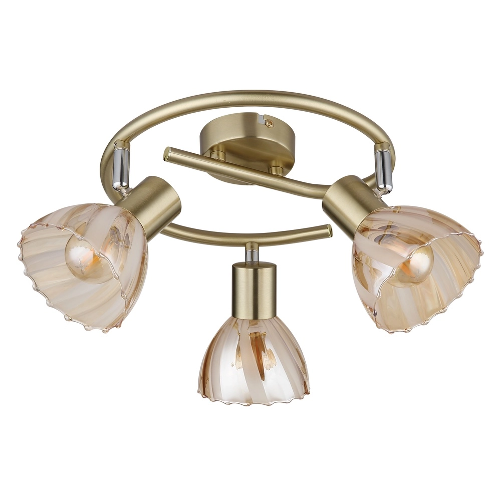 Plafondlamp 3-lichts Zachery goud Globo 9007371528509