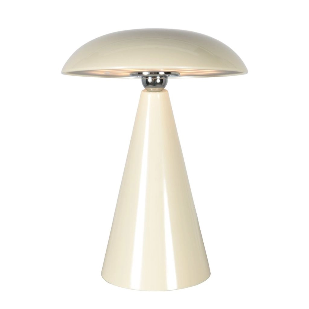 Oplaadbare tafellamp Mush crème