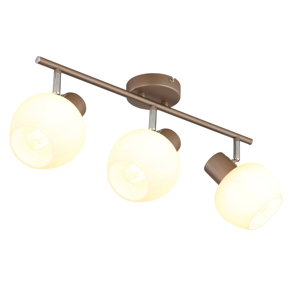 Plafondlamp Eileen 3-lichts koffie bruin