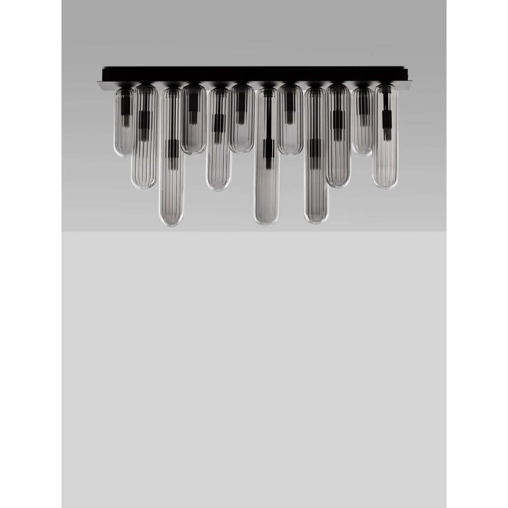 Design plafondlamp Gustave zwart 12-lichts Lyora 5212017443311