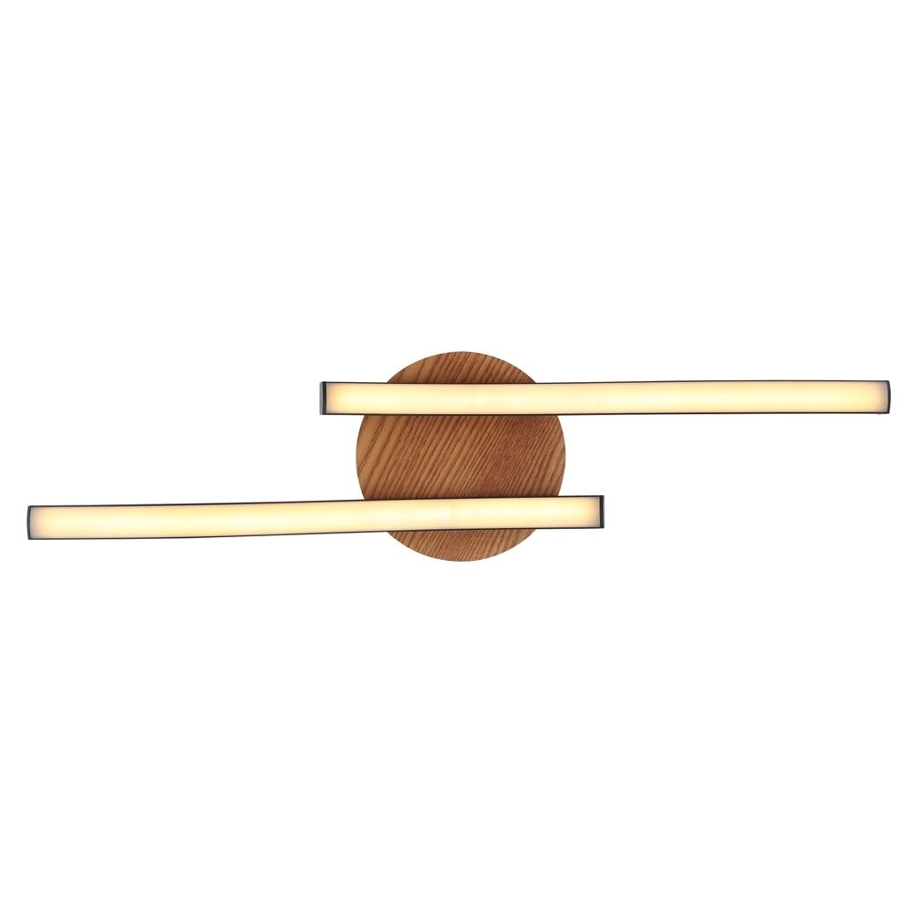 Zwarte plafondlamp Evita met hout Globo 9007371416172