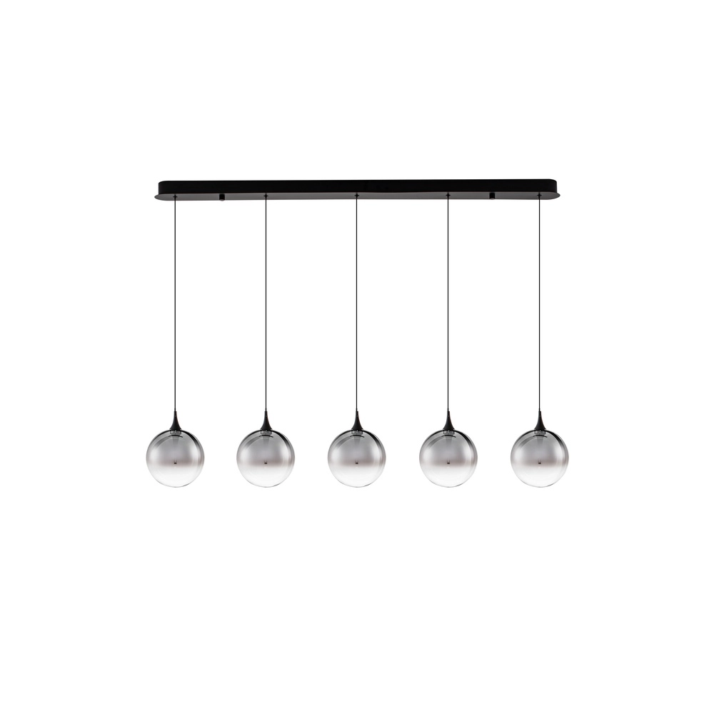 Pendant lamp Orenda straight 5-light smoke glass Lyora 5212017477668