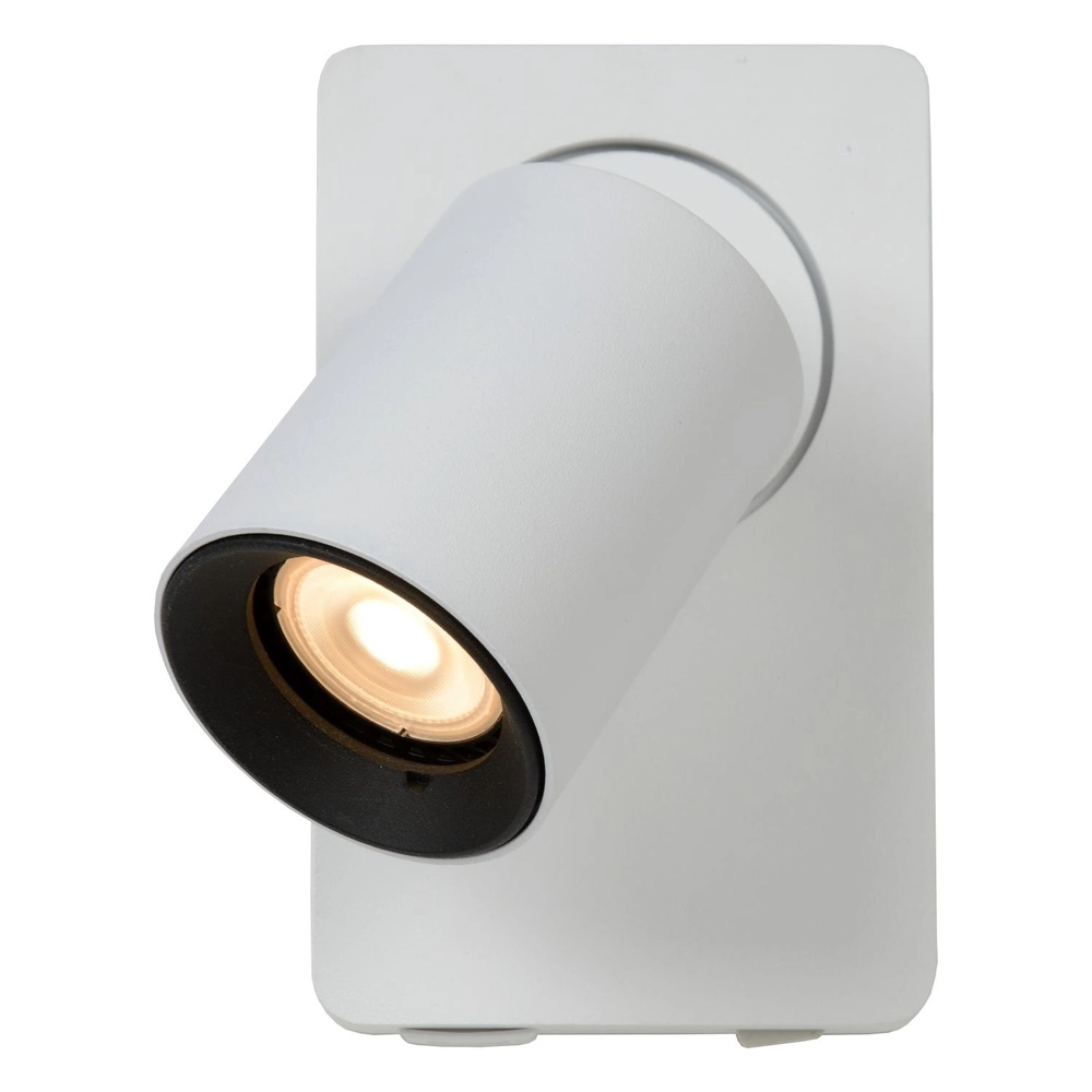 Bedlampje Nigel met USB oplaadpunt wit Lucide 5411212092748