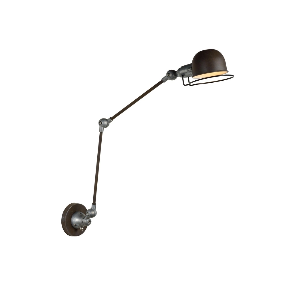 Uitklapbare wandlamp Honore klassiek roestbruin Lucide 5411212450388