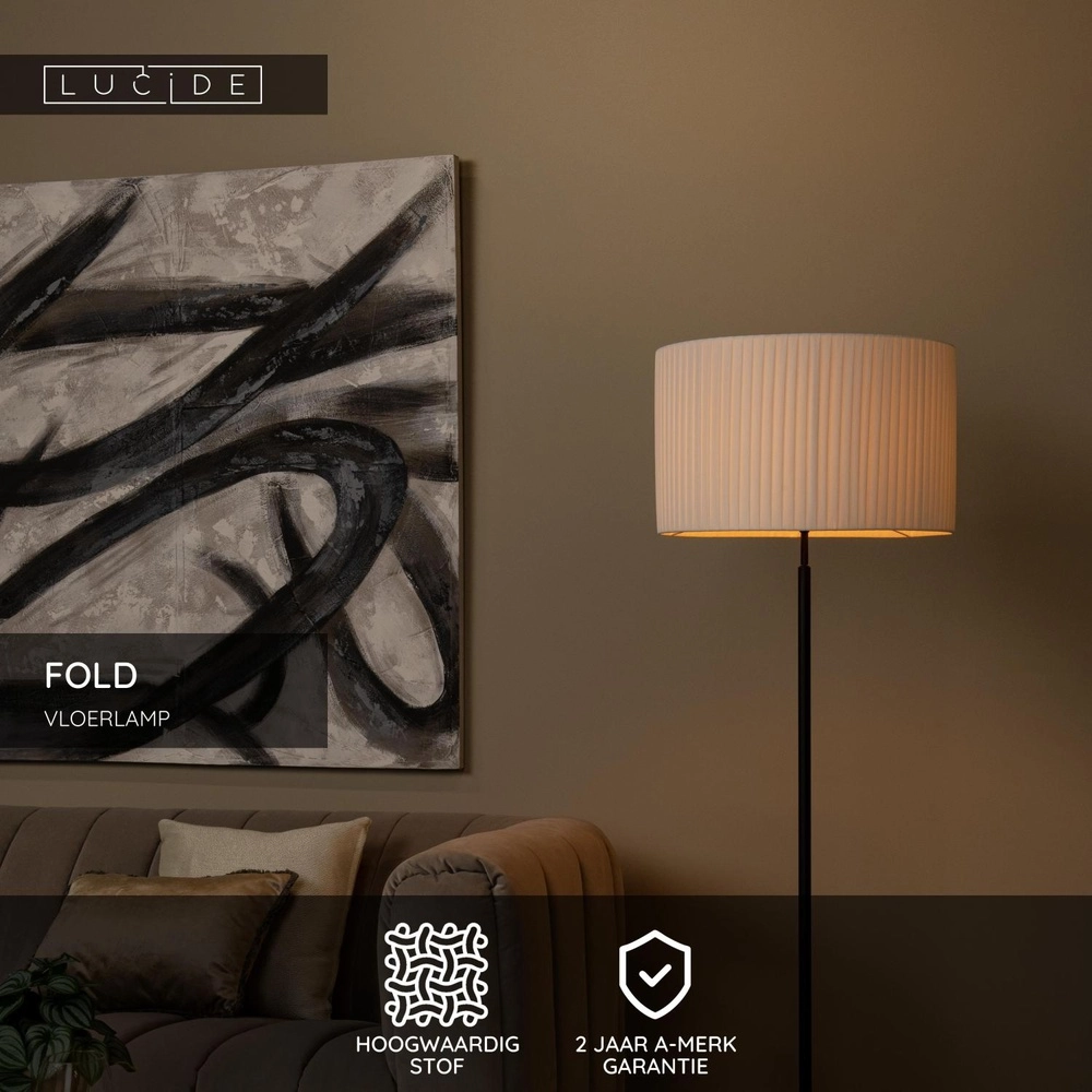 Design vloerlamp Fold Ø 45cm x 150cm Lucide 5411212212146