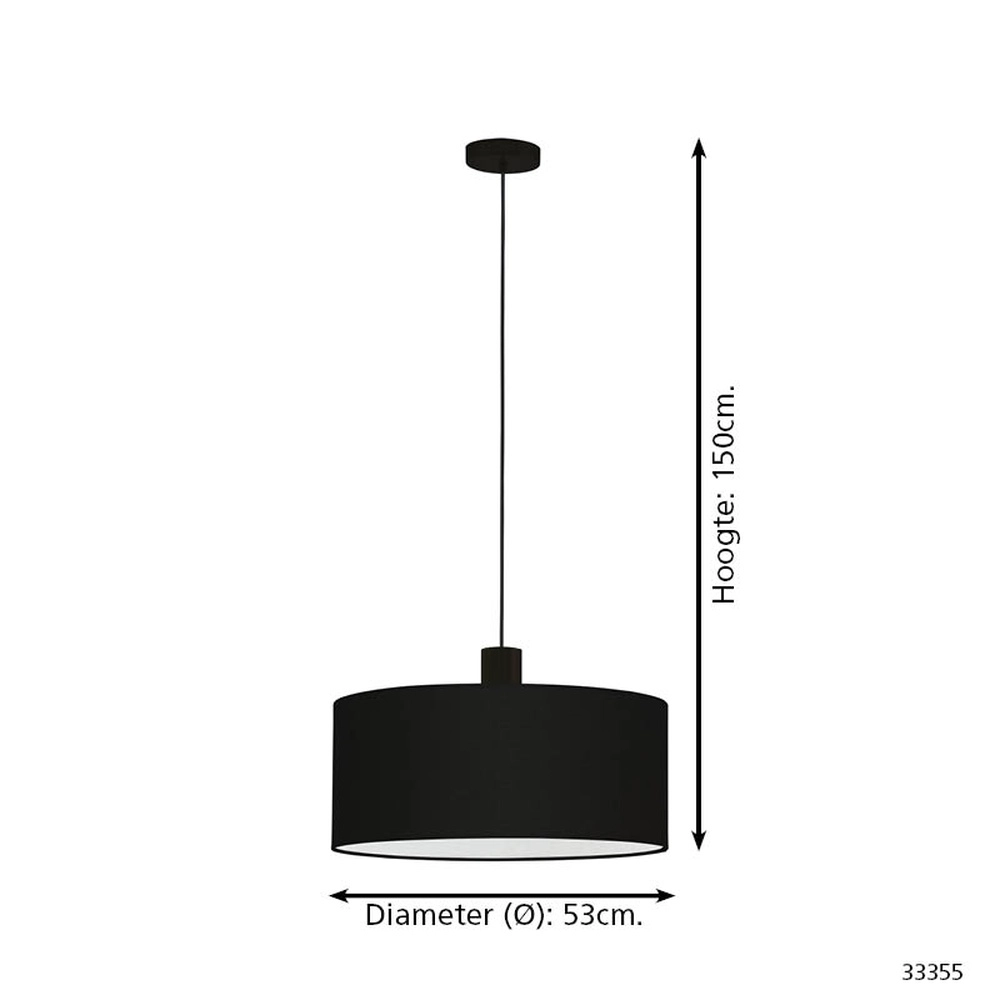 Hanglamp Amani zwart Ø 53cm Eglo 9002759333553