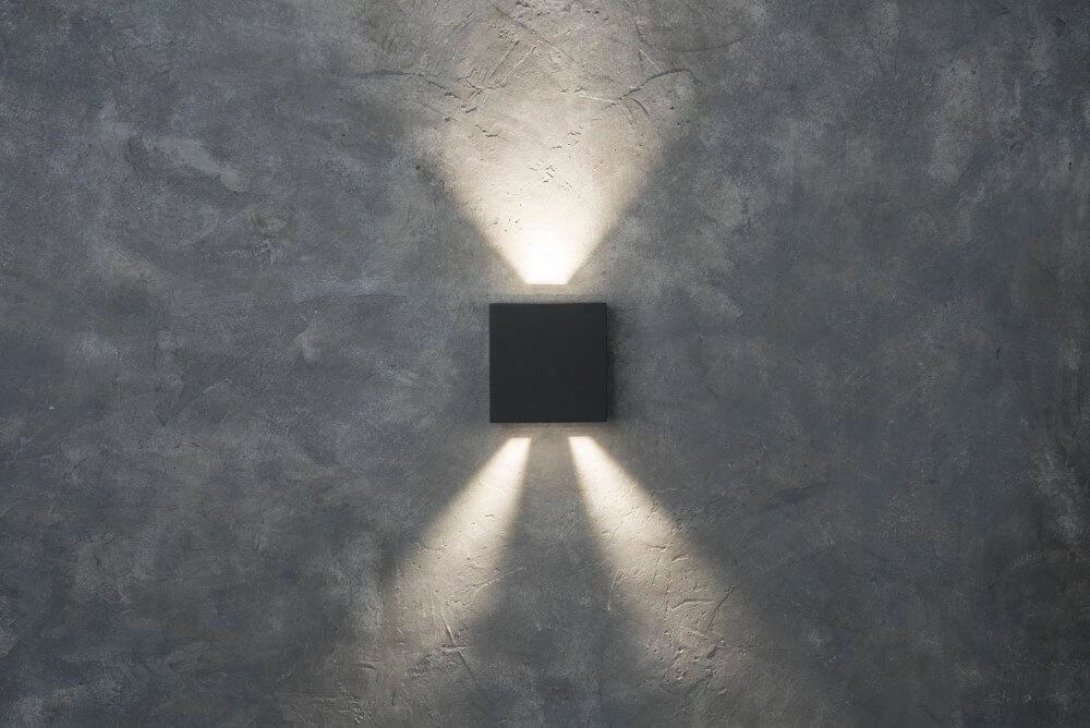 Antraciete wandlamp Gemini Beams design Lutec 6939412012940