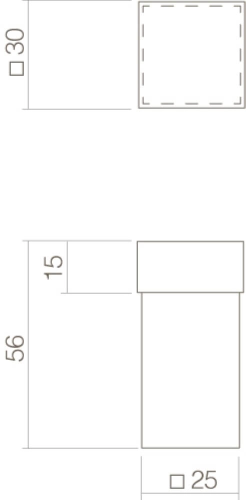 Deurstop Stelo vierkant RVS Intersteel 8714186127025