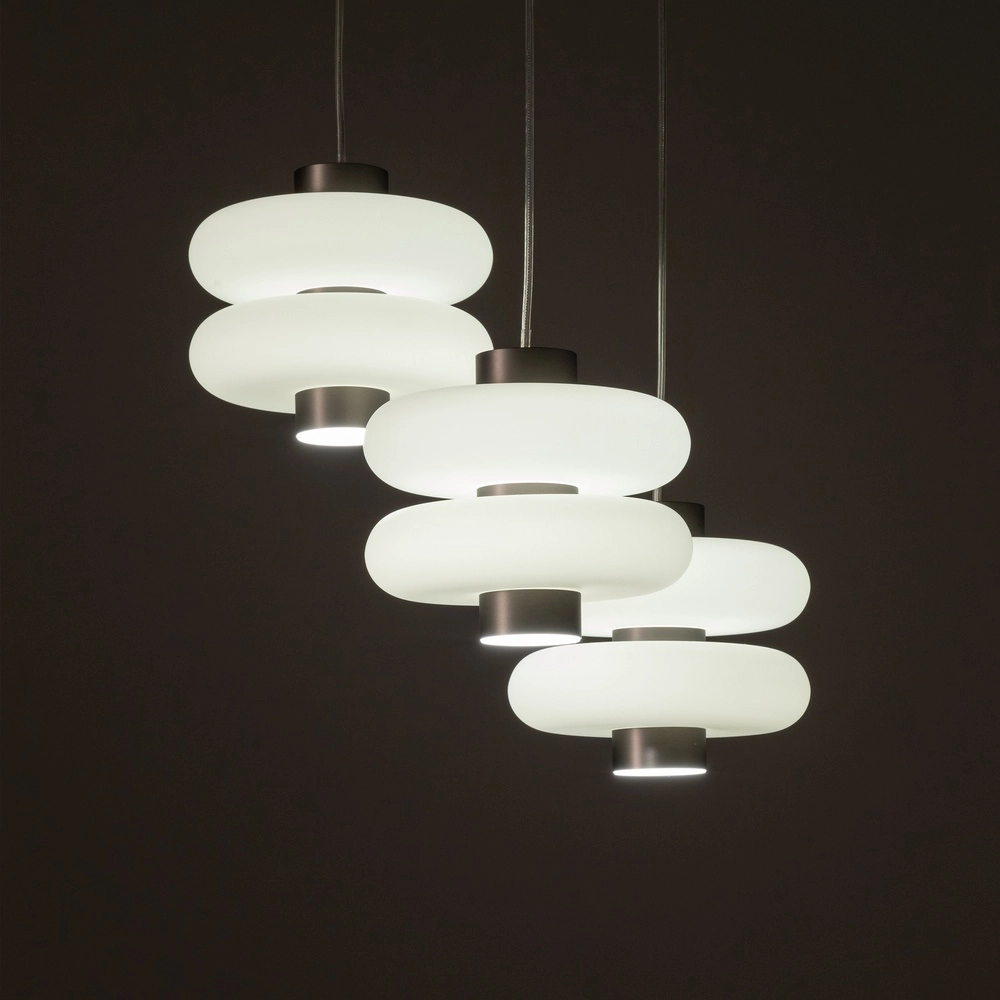 Design hanglamp Lunari Led 3-lichts grijs Lyora 5903139119825