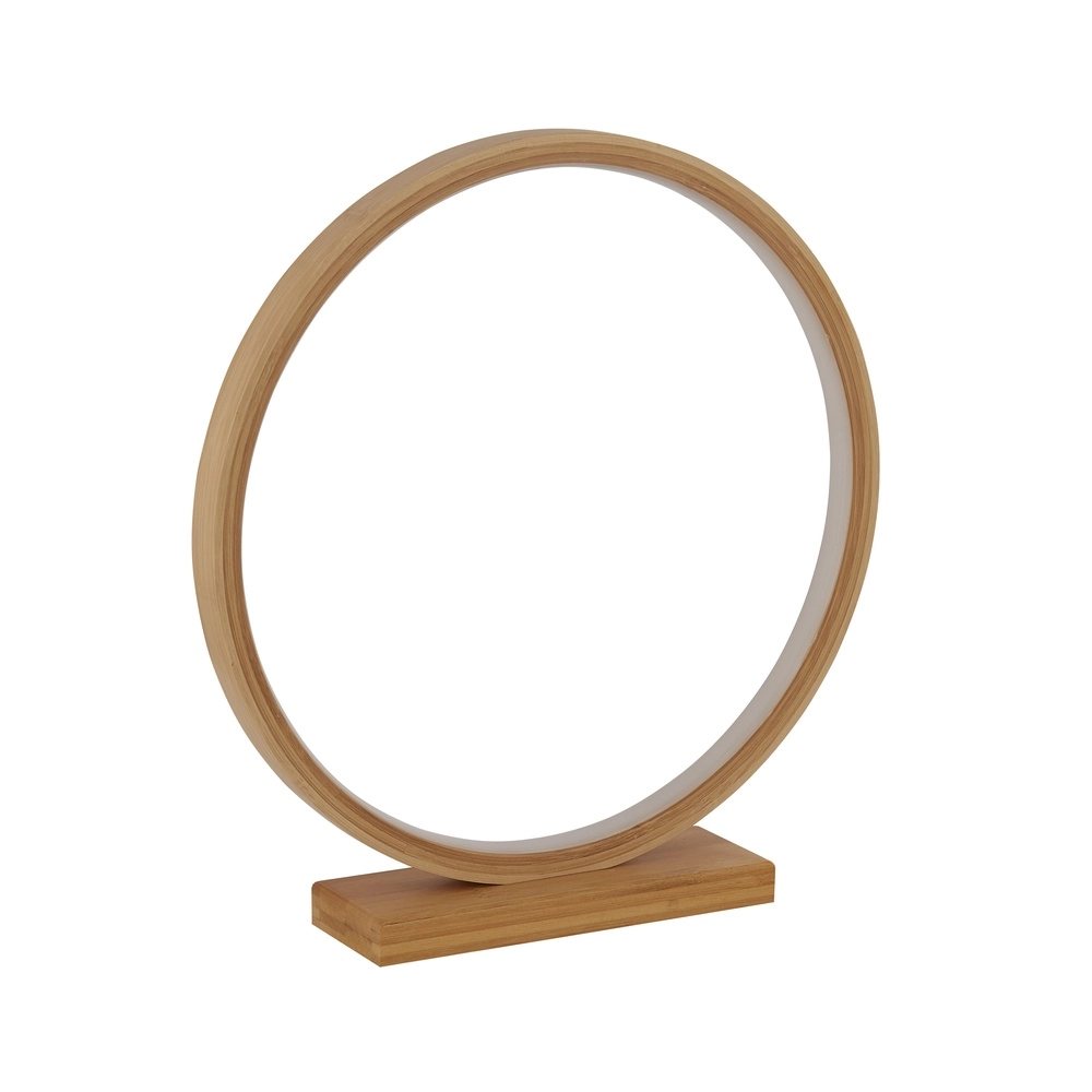 Ronde tafellamp Malibu hout