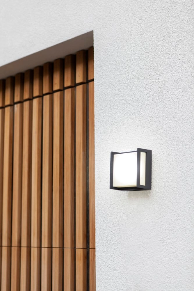 Moderne wandlamp Qubo antraciet Lutec 6939412049786