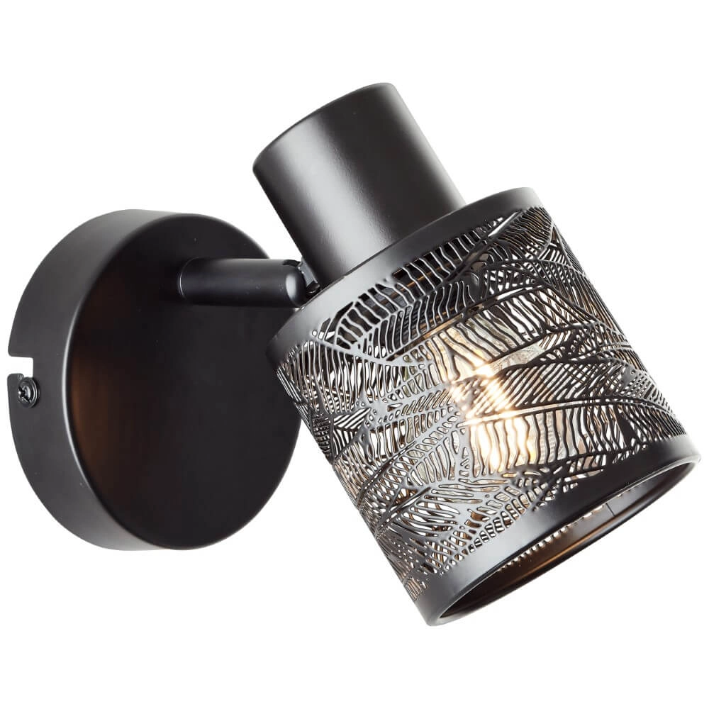 Zwart wandlampje Bano Brilliant 4004353413469