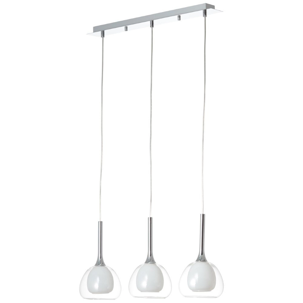 Eetkamer hanglamp Hadan chroom met helder glas Brilliant 4004353360831