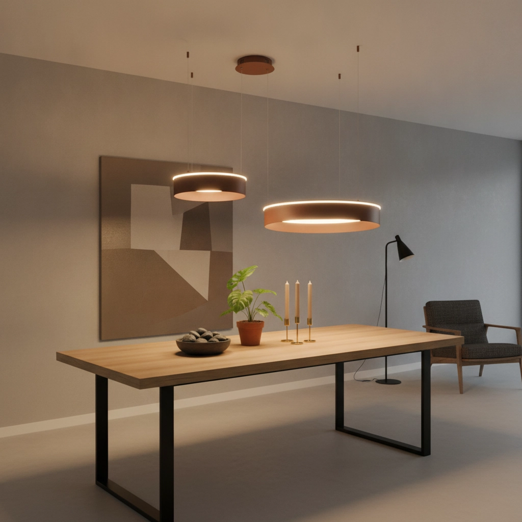 Moderne hanglamp Olivia dubbel bruin