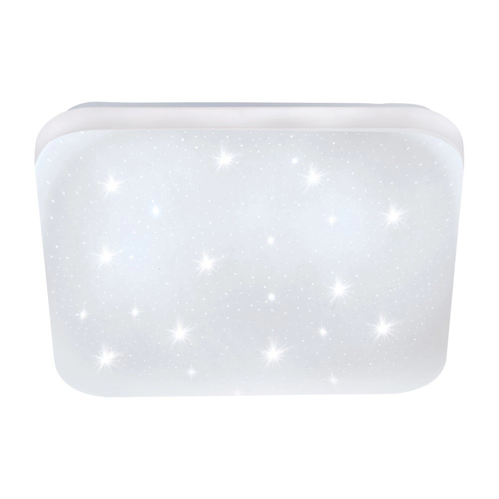 Vierkante plafondlamp Frania-S 28cm - 3000K stereffect wit Vierkante plafondlamp Frania-S 28cm - 3000K stereffect wit