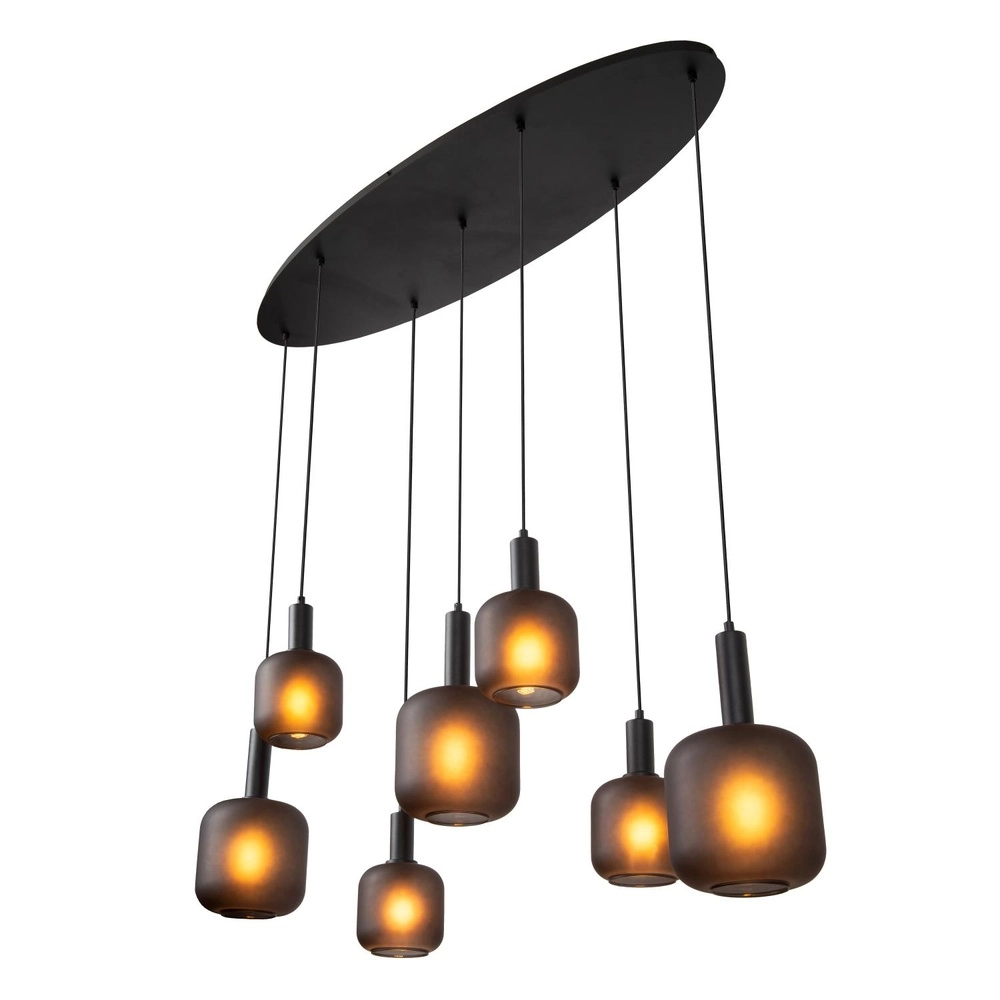 Zwarte hanglamp Eloise 7-lichts Lucide 5411212452481