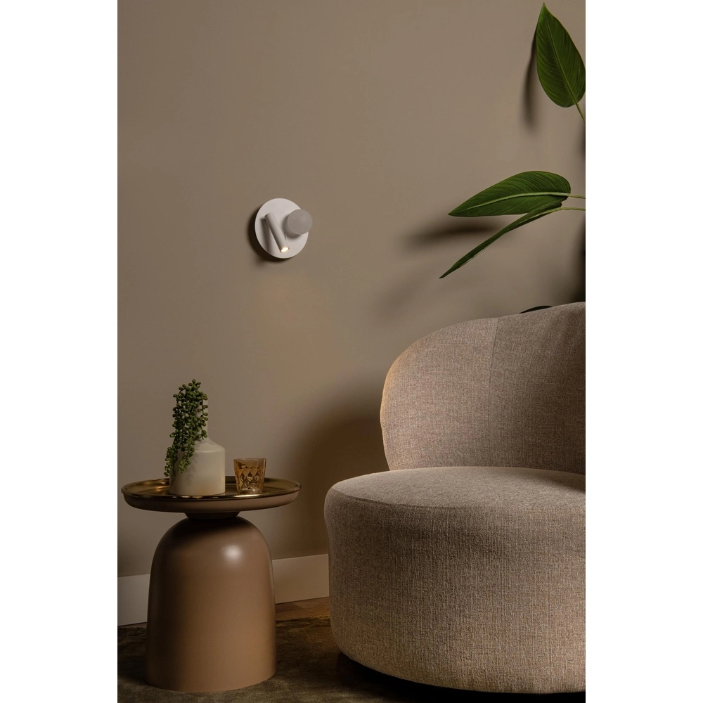 Design bedlampje Matiz wit met USB oplaadpunt Lucide 5411212771339