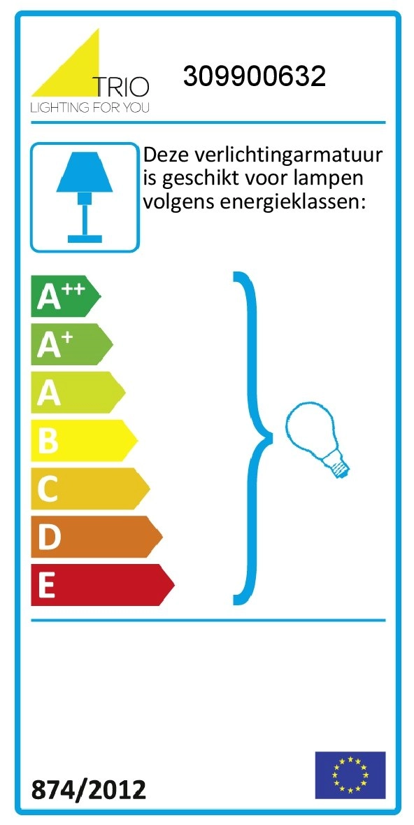 Hanglamp Discalgo 54cm zwart met goud Trio 4017807330953