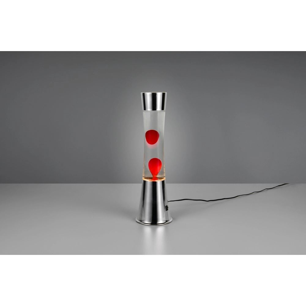 Lavalamp Etna zilver met rood Trio 4017807668445