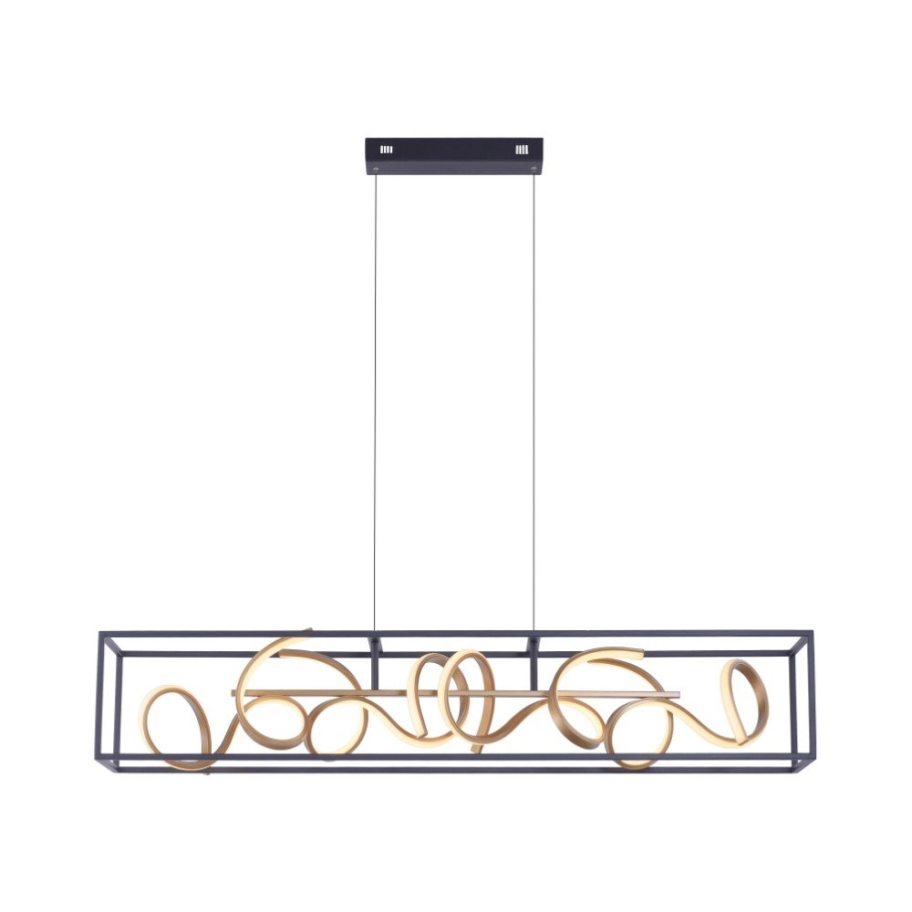 Zwart gouden hanglamp Selina