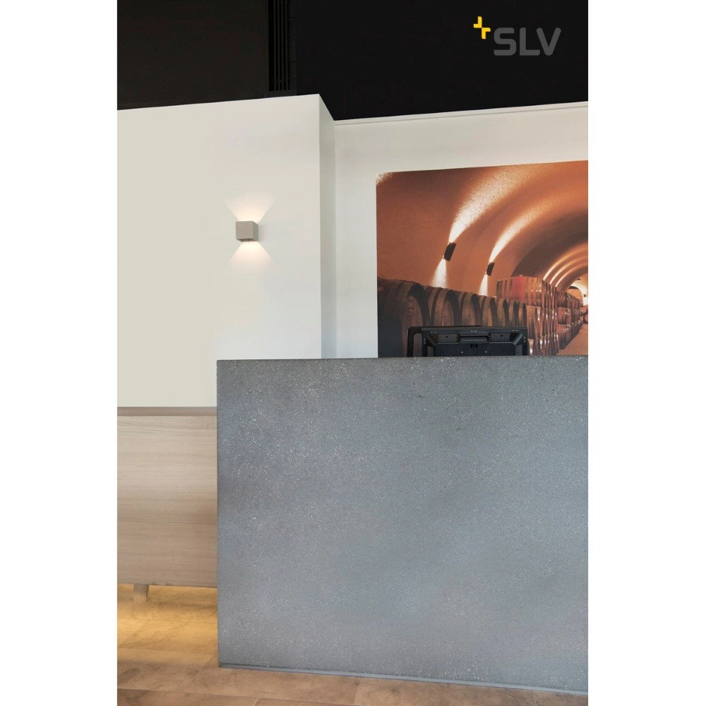 Wandlamp Solid Cube Up-Down betongrijs SLV 4024163192026