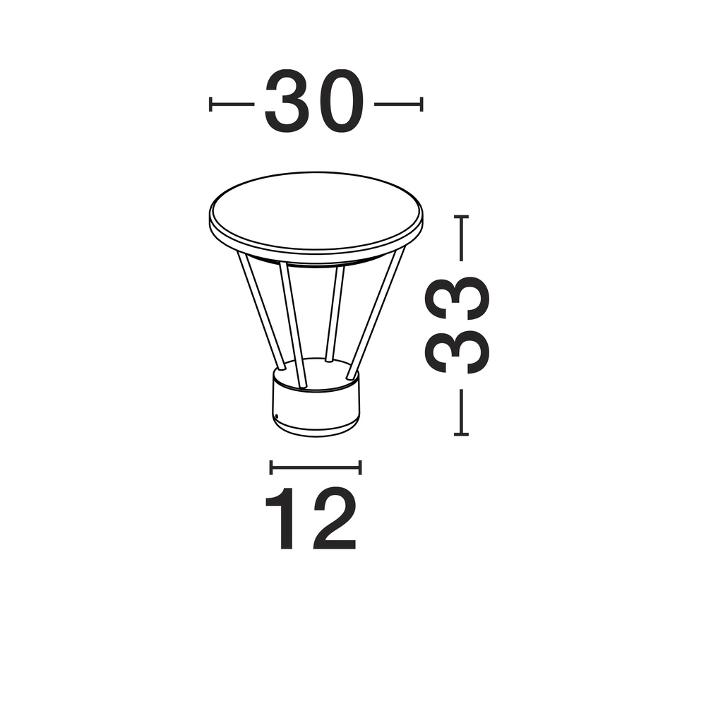 Design tuinlamp Virtus antraciet Lyora 5212017449337