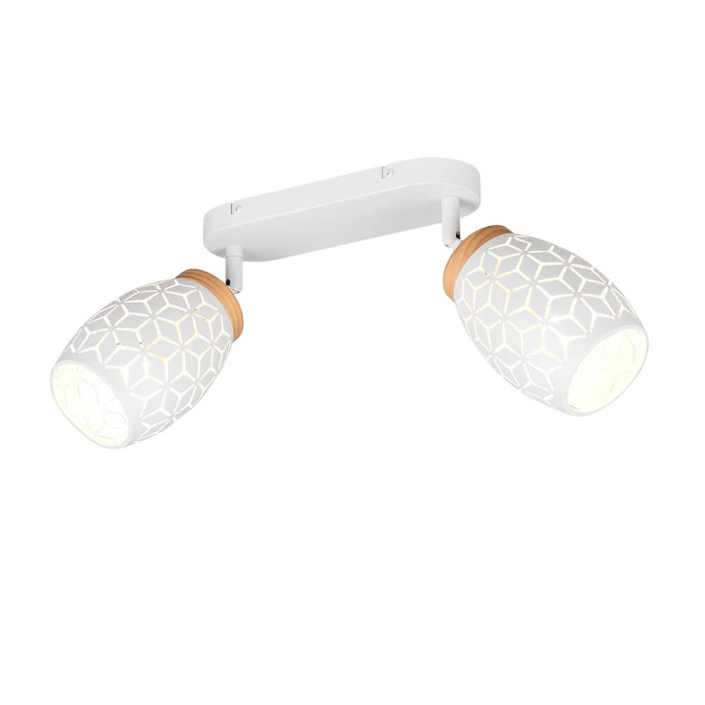 2-lichts opbouwspot Bidar wit