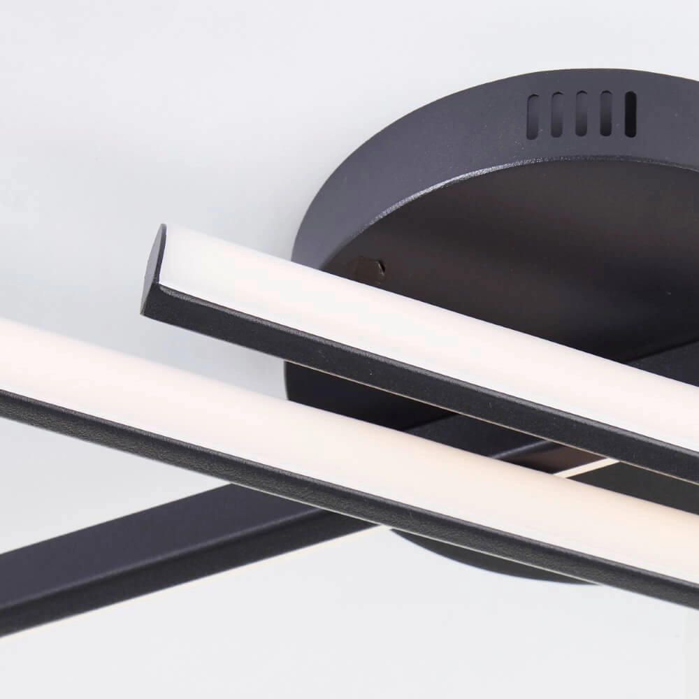 Zwarte plafondlamp Hinton zwart Brilliant 4004353442100