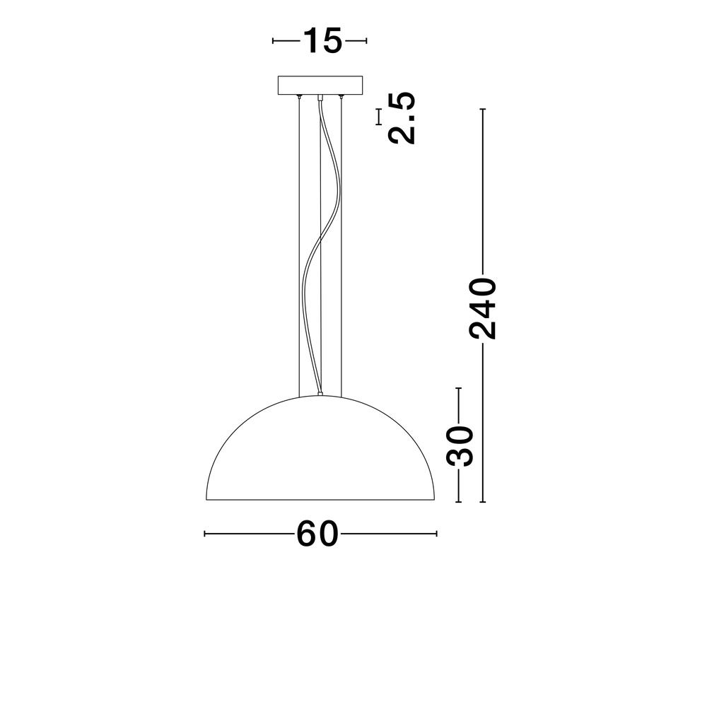 Strakke hanglamp Tholos zwart Ø 60cm Lyora 5212017457899