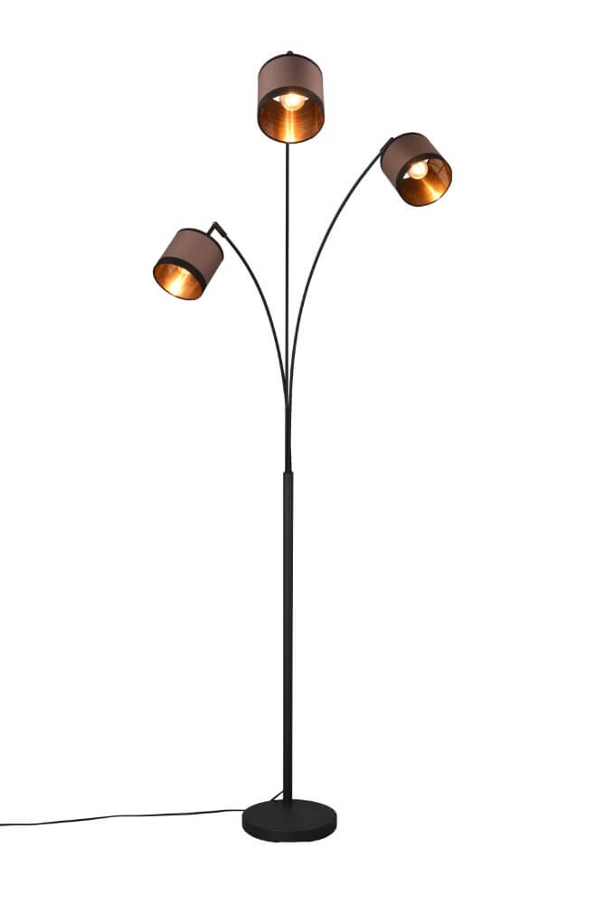Staande lamp Davos taupe 3-lichts Trio 4017807574364
