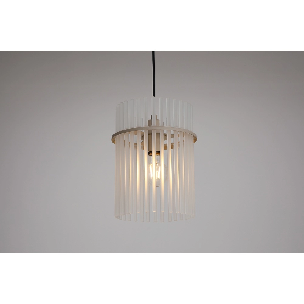 Hanglamp Swizzle 1-lichts zand bruin Ø 20cm Searchlight 5,05342E+12