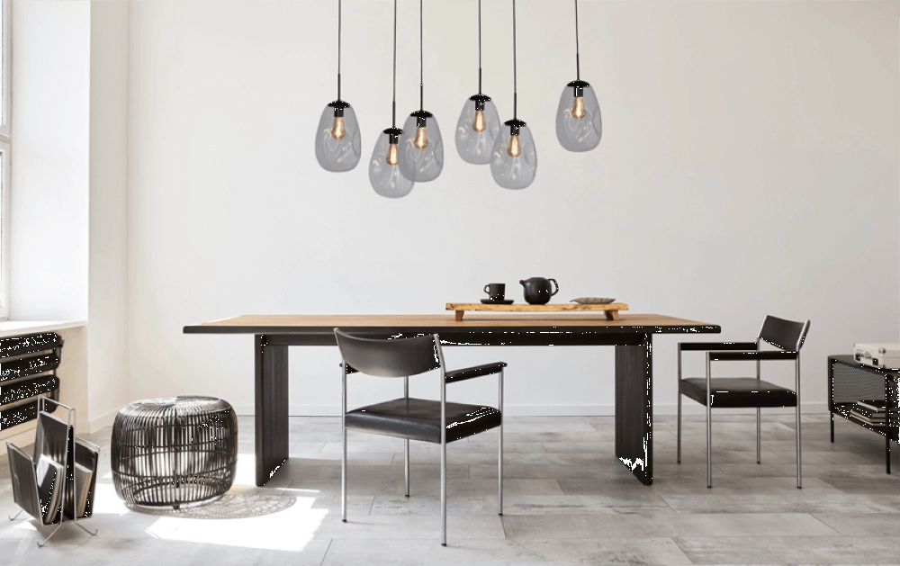 Hanglamp Lava 6x helder glas Ø 22,5cm Masterlight 8718121286174