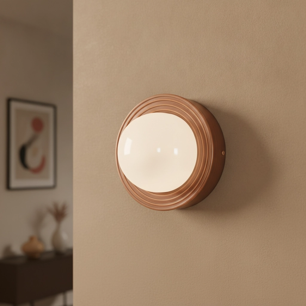 Wandlamp Orbique karamel Ø 22cm