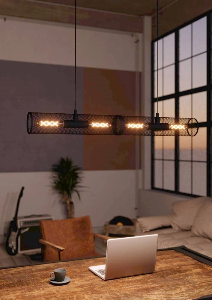 Eetkamer hanglamp Redcliffe zwart Eglo 9002759435349