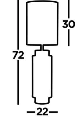 Tafellamp Flask 72cm nikkel met vintage blauw Searchlight 5053423187112