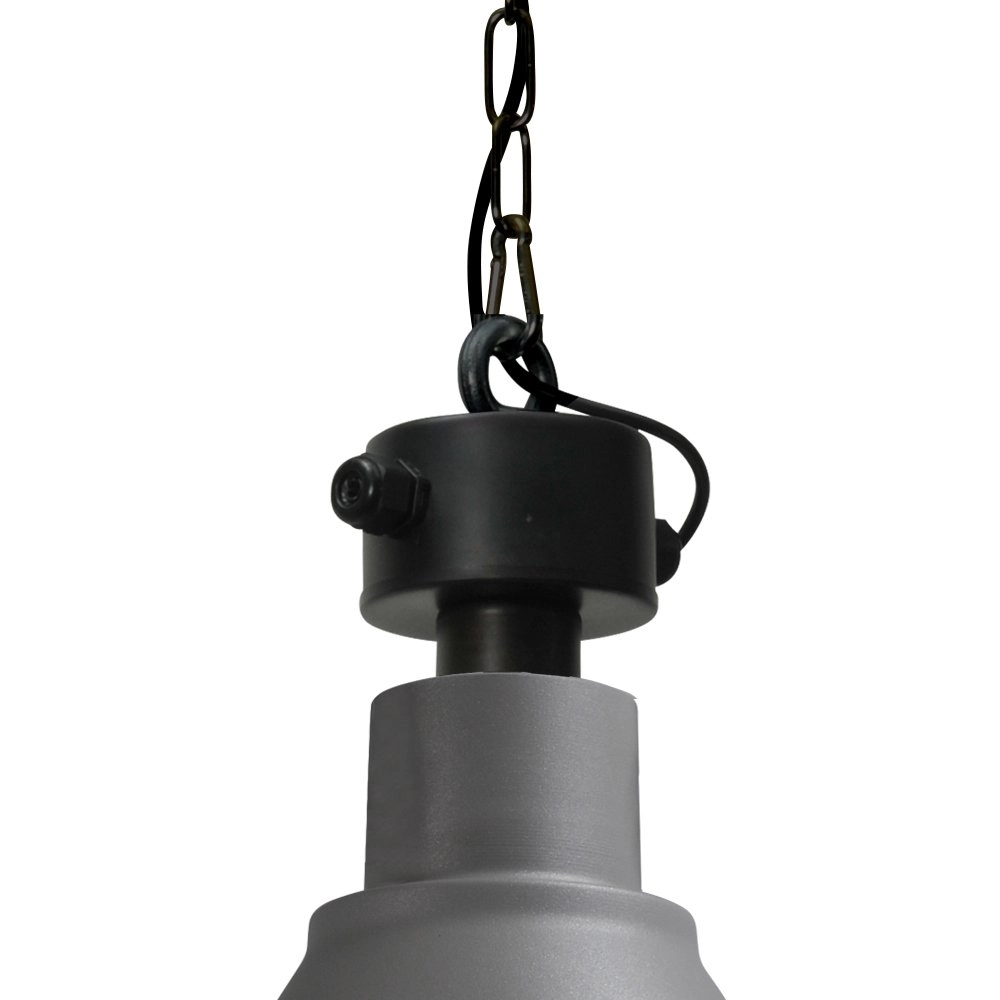 Stoere eettafel hanglamp Industria 2x27 Bud 2-lichts zwart met betongrijs Masterlight 8718121229300